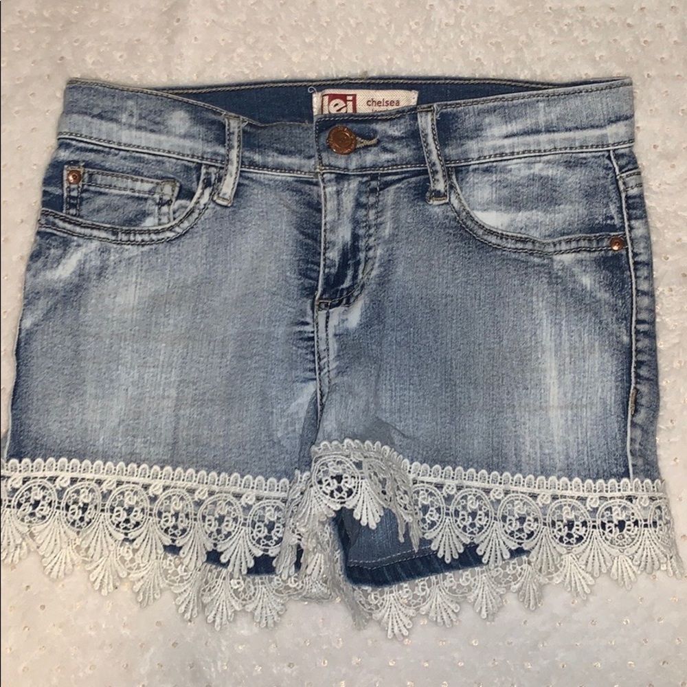 low rise jean shorts
